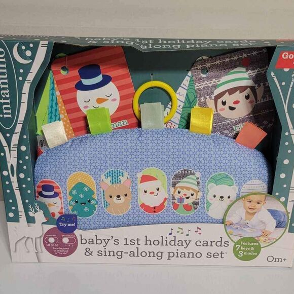 baby's 1st holiday cards & sing along piano set - Picture 1 of 6